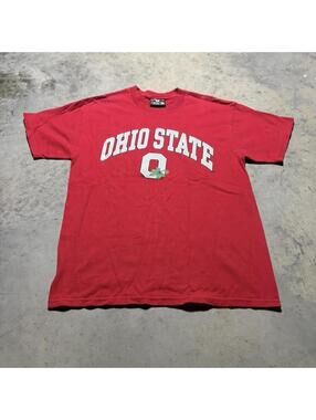 Vintage Y2K Ohio State Buckeyes College Tee Shirt Mens Medium Red
